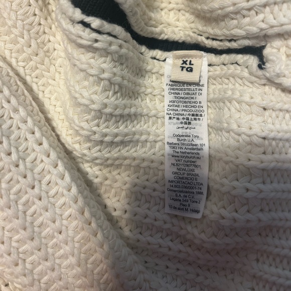 NWOT Tory Burch cotton sweater size XL - Picture 7 of 9